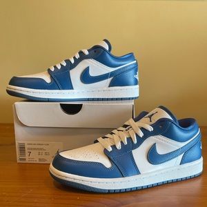 Women’s Air Jordan 1 Low Marina Blue & White size 7